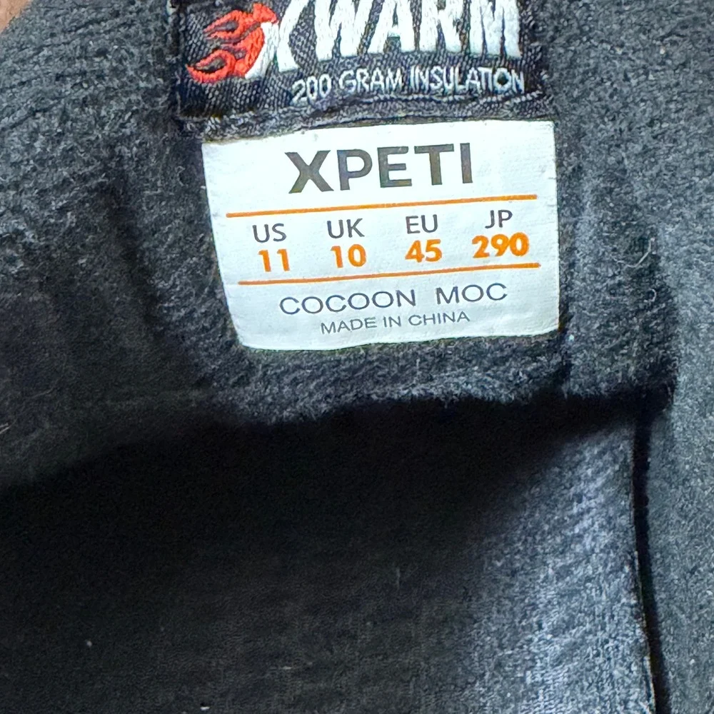 XPETI Mens Thermator Slip On Hiking Shoes Waterproof Insulated Olive Black sz 11